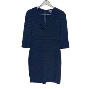 Adrianna Papell Tiered V Neck Bodycon Formal Mini Dress 6 Petite